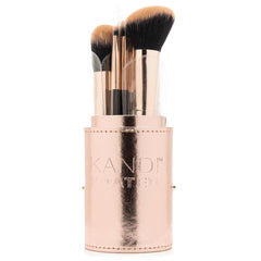 Kandi Koated brushes variety for precise powder, blush, and eyeshadow application