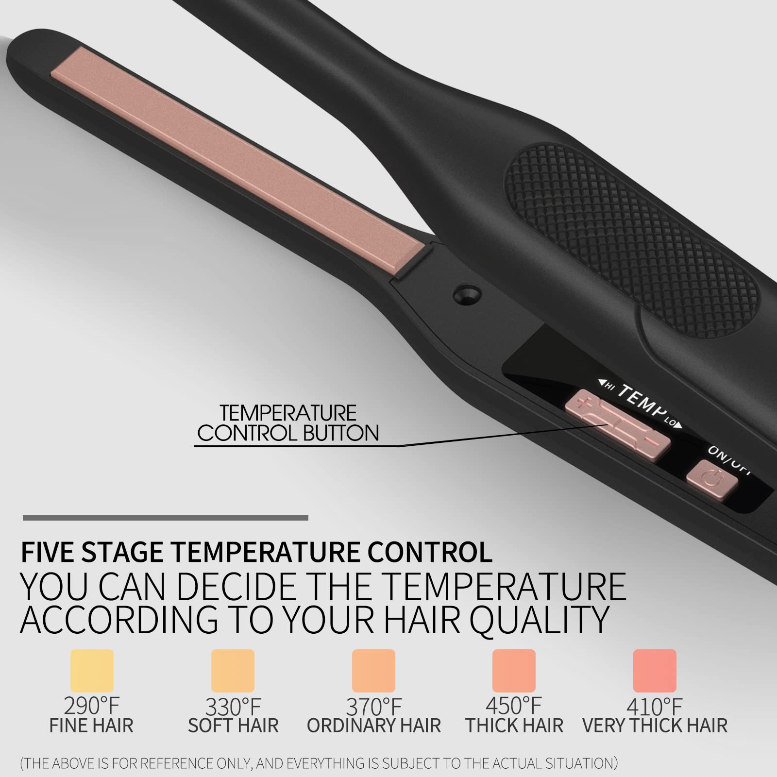 K&K Mini Flat Iron LED display for accurate temperature control