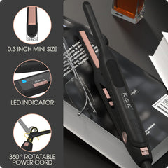 K&K Mini Flat Iron ideal for pixie cuts and beard grooming