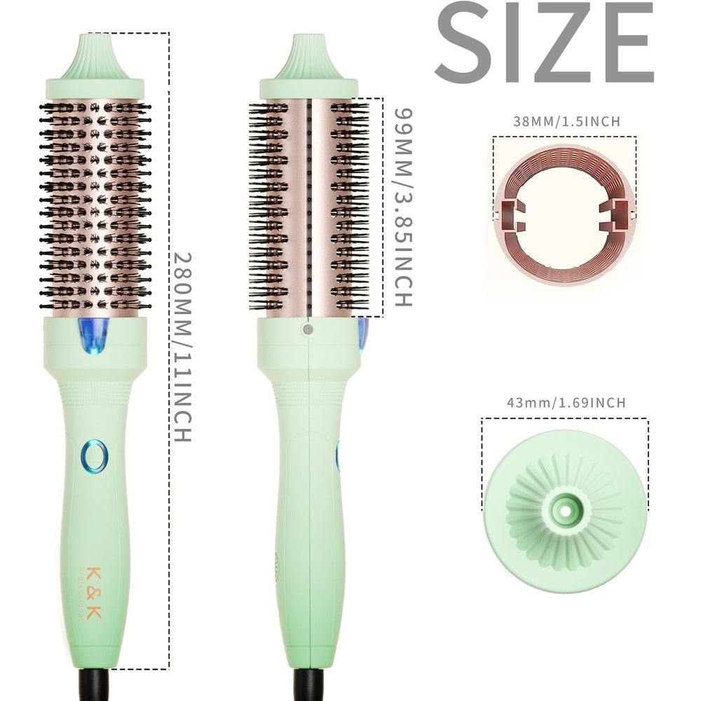 K&K Thermal Brush shelf-display showing ready-to-use styling tool.