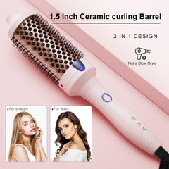 K&K Thermal Brush in action creating loose, voluminous waves