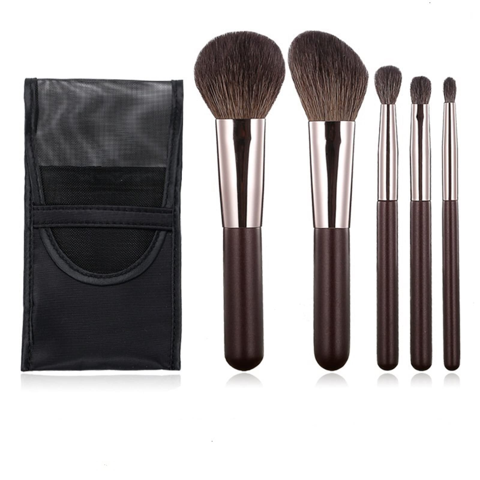 Kanviensl travel makeup brushes set with pouch for on-the-go touchups.
