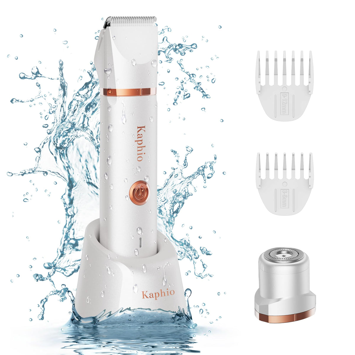 KAPHIO bikini-trimmer-handle: Ergonomic grip for precise grooming on curves.