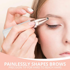 KAPHIO portable hair remover on dresser for quick touch-ups and travel.