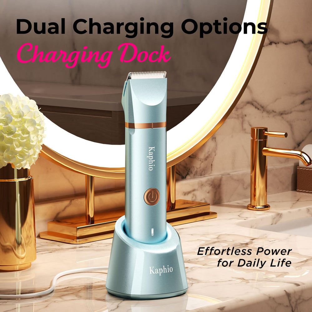 KAPHIO travel-compact shaver blue is ideal for summer trips and portability.