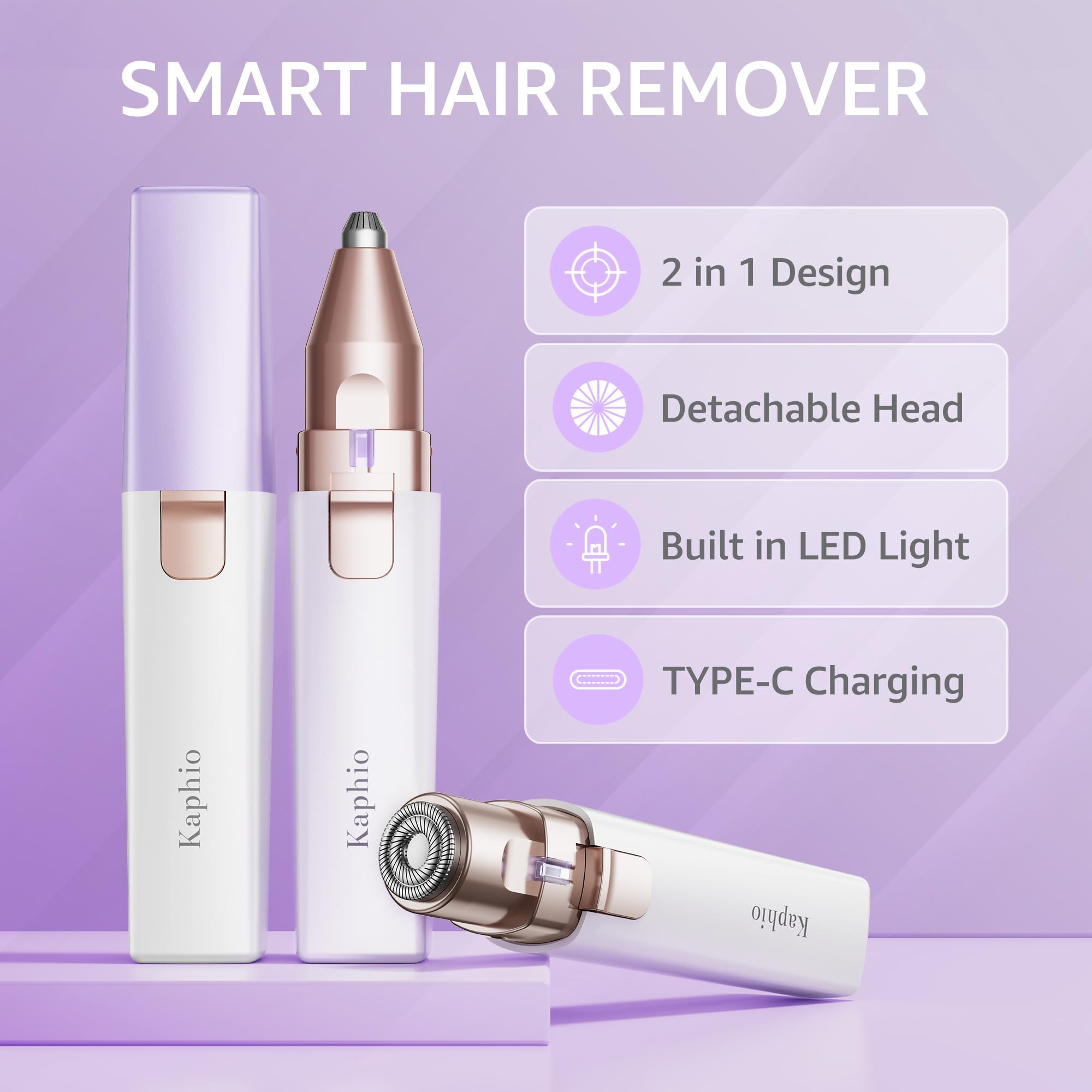 KAPHIO Type-C charging purple enables quick power-ups for on-the-go use.