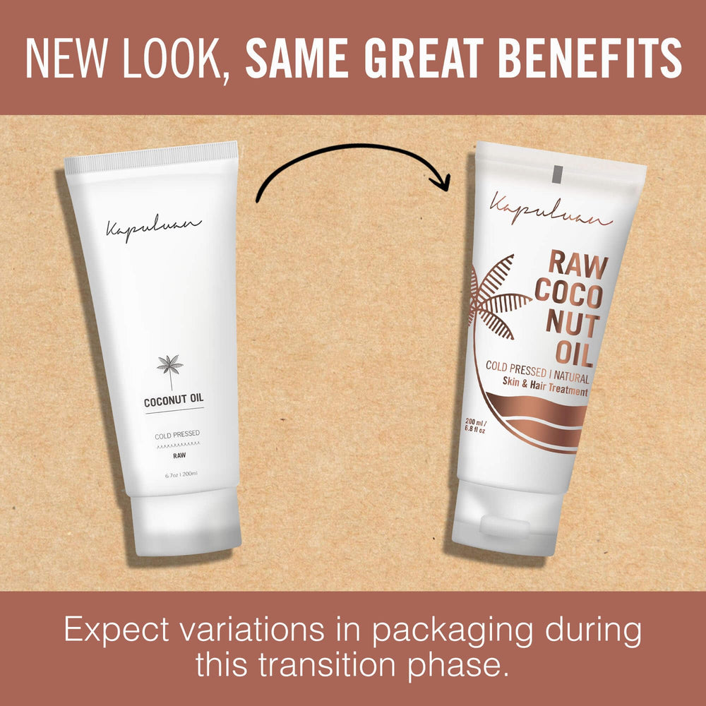 Kapuluan raw coconut oil pour for easy application and hydration