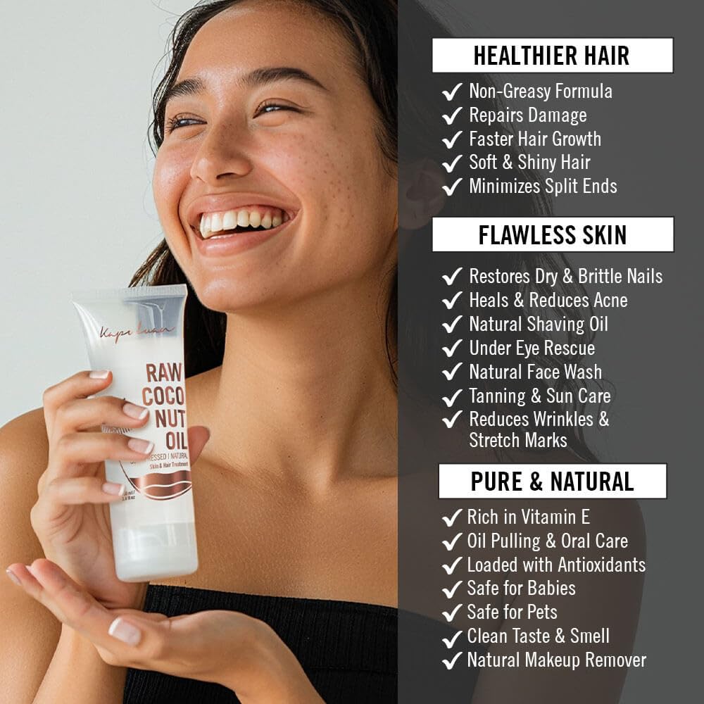 Kapuluan raw coconut oil skin-application for nourishing dry skin