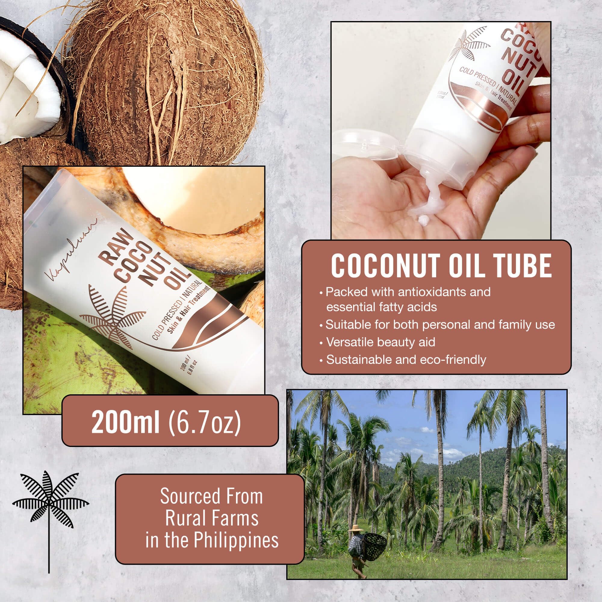 Kapuluan raw coconut oil texture highlights rich light consistency