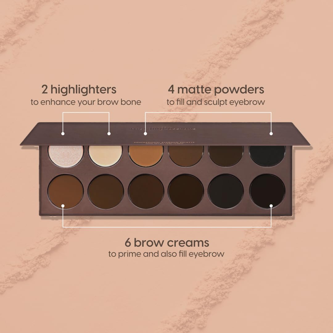 Kara Beauty Eyebrow Kit powders swatch delivers natural fill with smooth, blendable texture