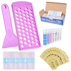 Kare & Kind lip balm filling tray and spatula setup for easy, even pours.