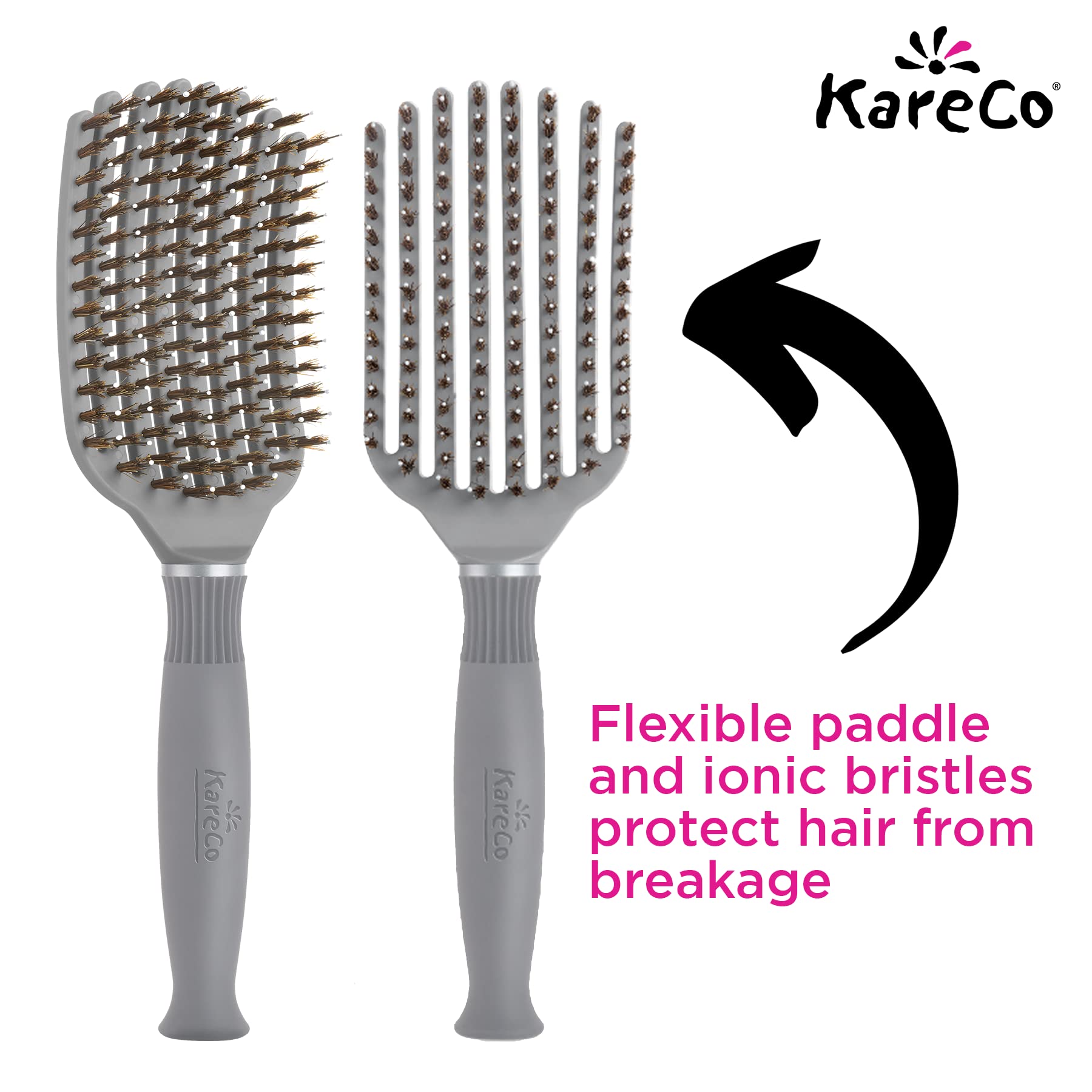 KareCo Tangle Buster all hair types use highlighting versatility.