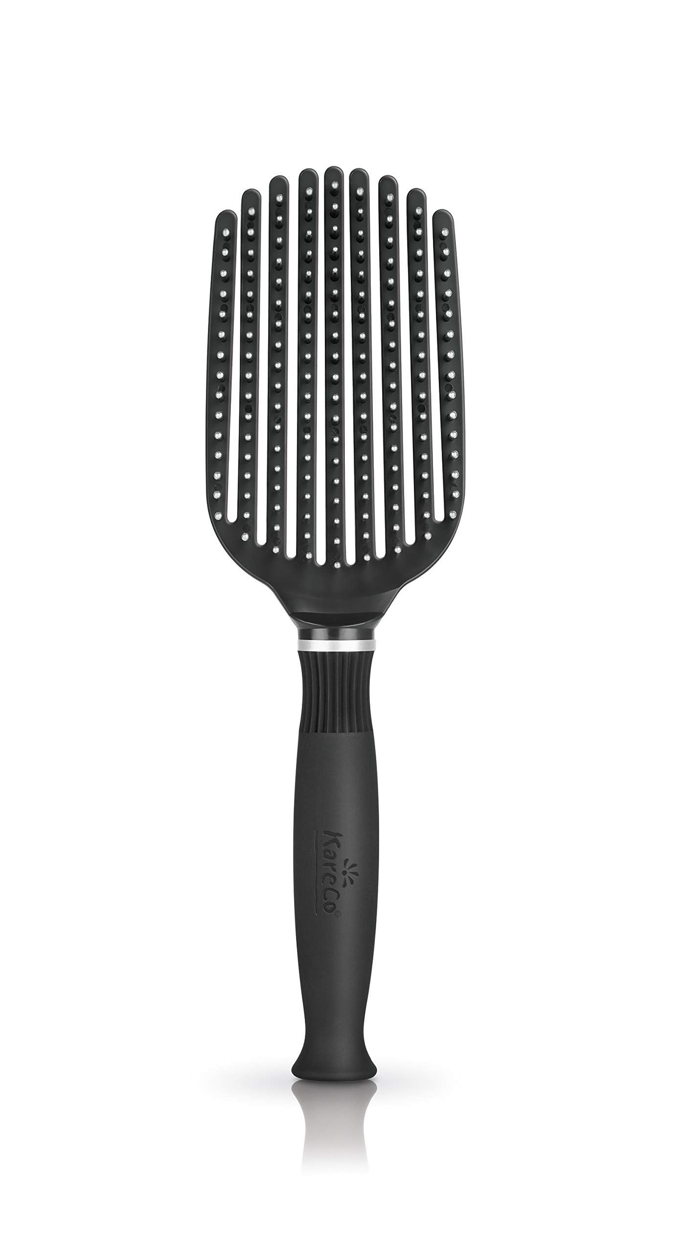 KareCo Tangle Buster Brush compact travel design for tangle-free on-the-go detangling.
