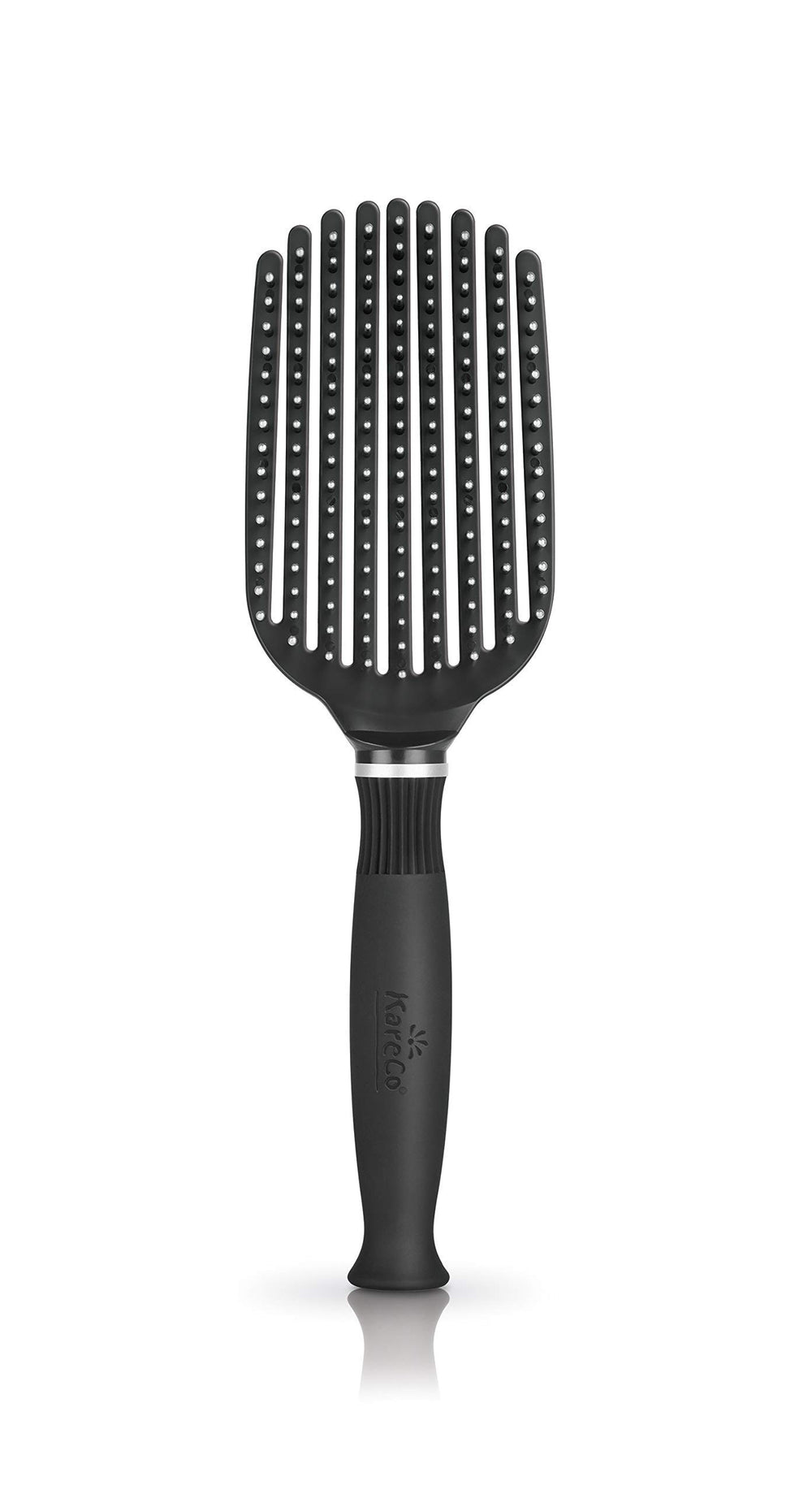 KareCo Tangle Buster Brush compact travel design for tangle-free on-the-go detangling.