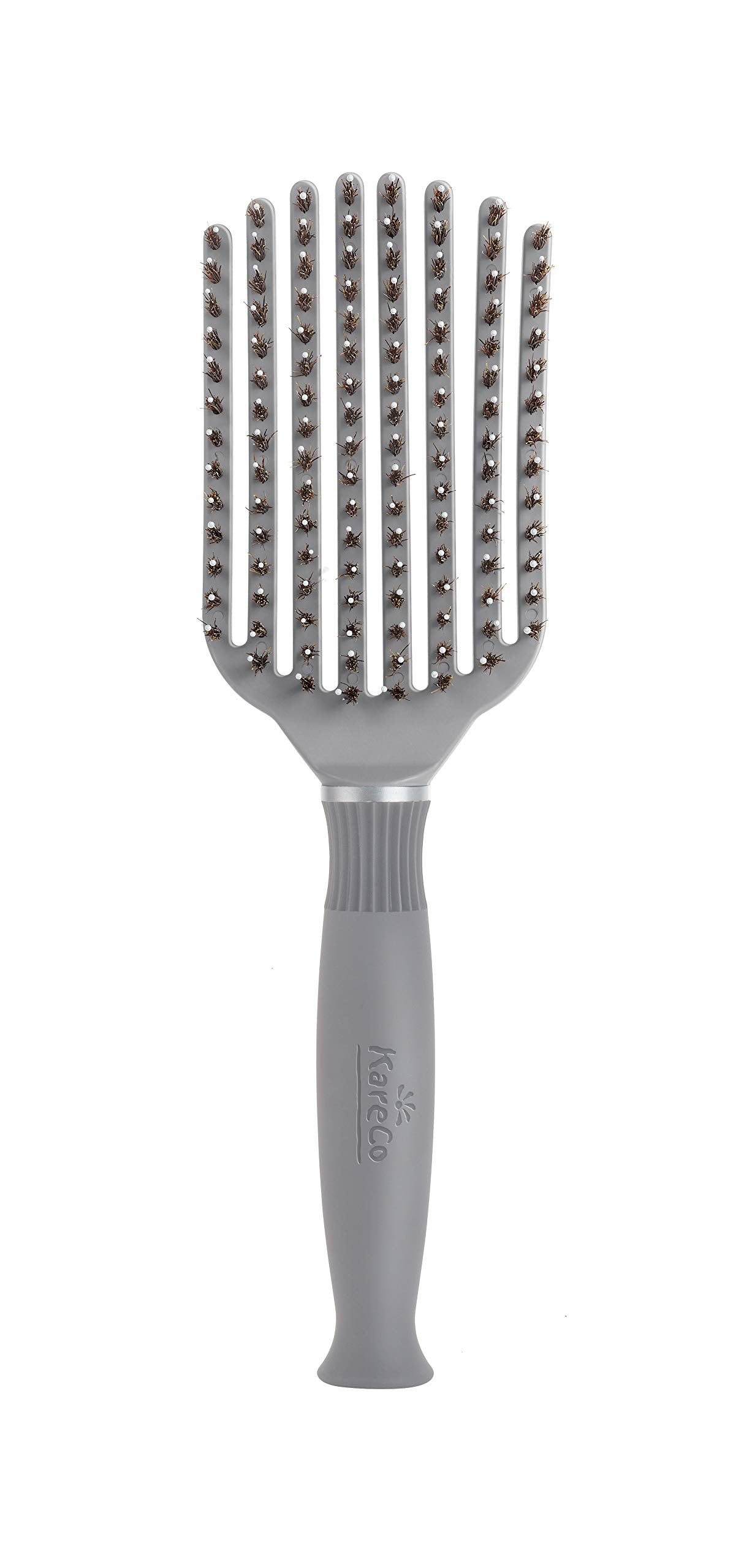 KareCo Tangle Buster paddle brush front view for gentle detangling and styling.