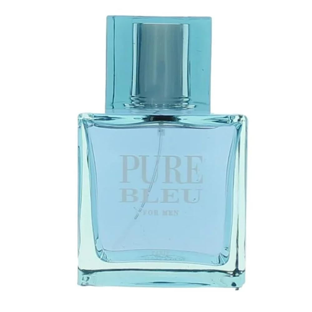 Karen Low Pure Blue bottle-top close-up highlighting a crisp scent.
