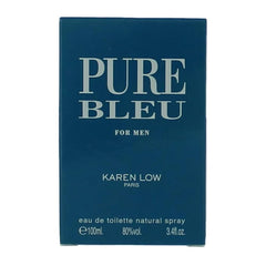 Karen Low Pure Blue spray-application on wrist for quick refresh.