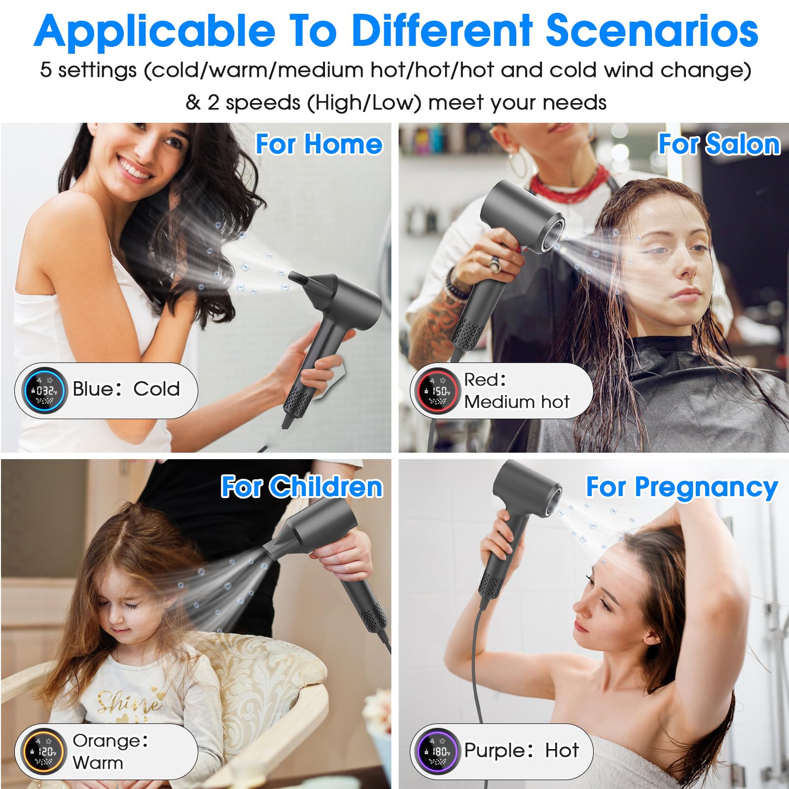 KARFUN Plasma Hair Dryer with ALCI safety plug for safe use.