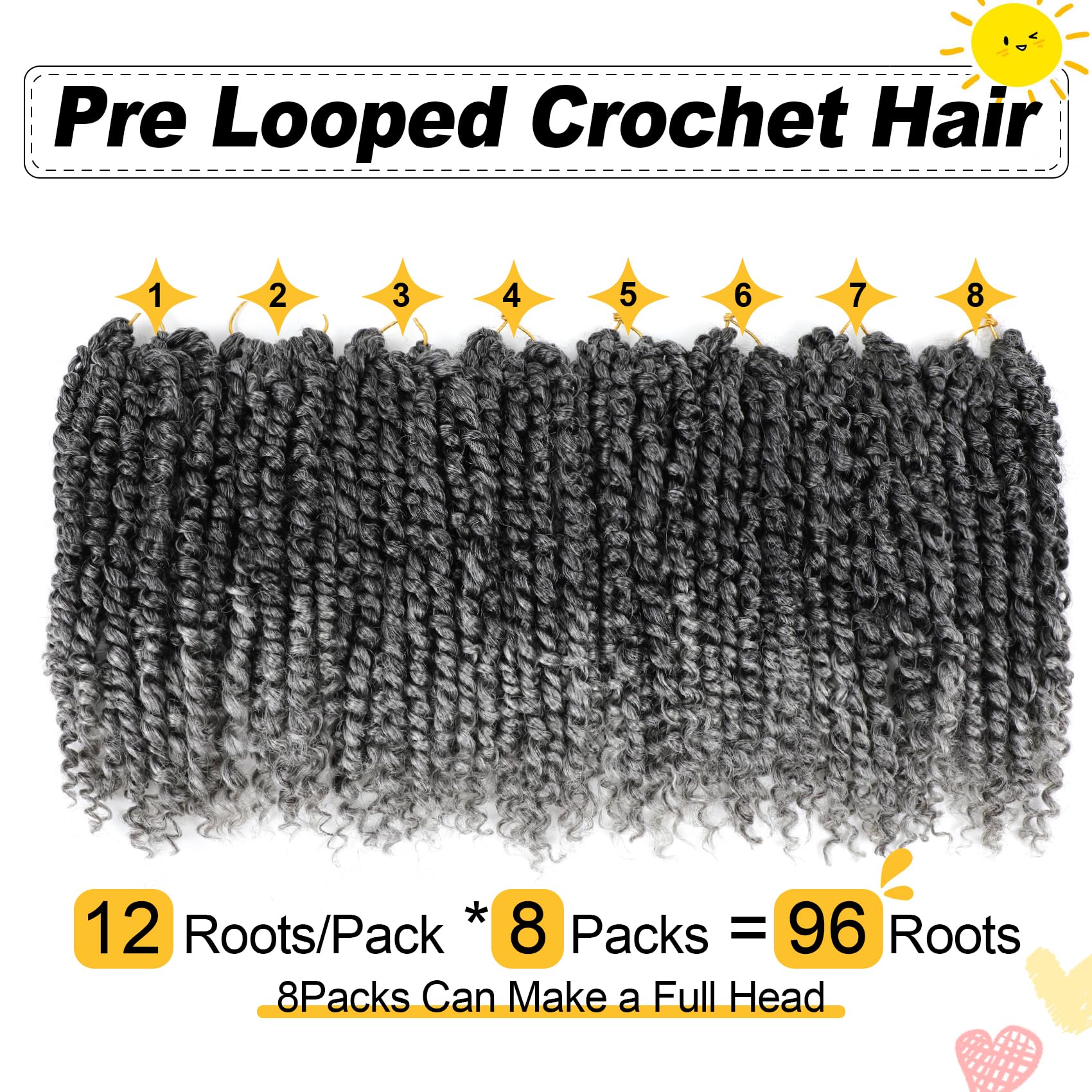 Karida Passion Twist 10 inch gray closeup highlights soft, fluffy texture.