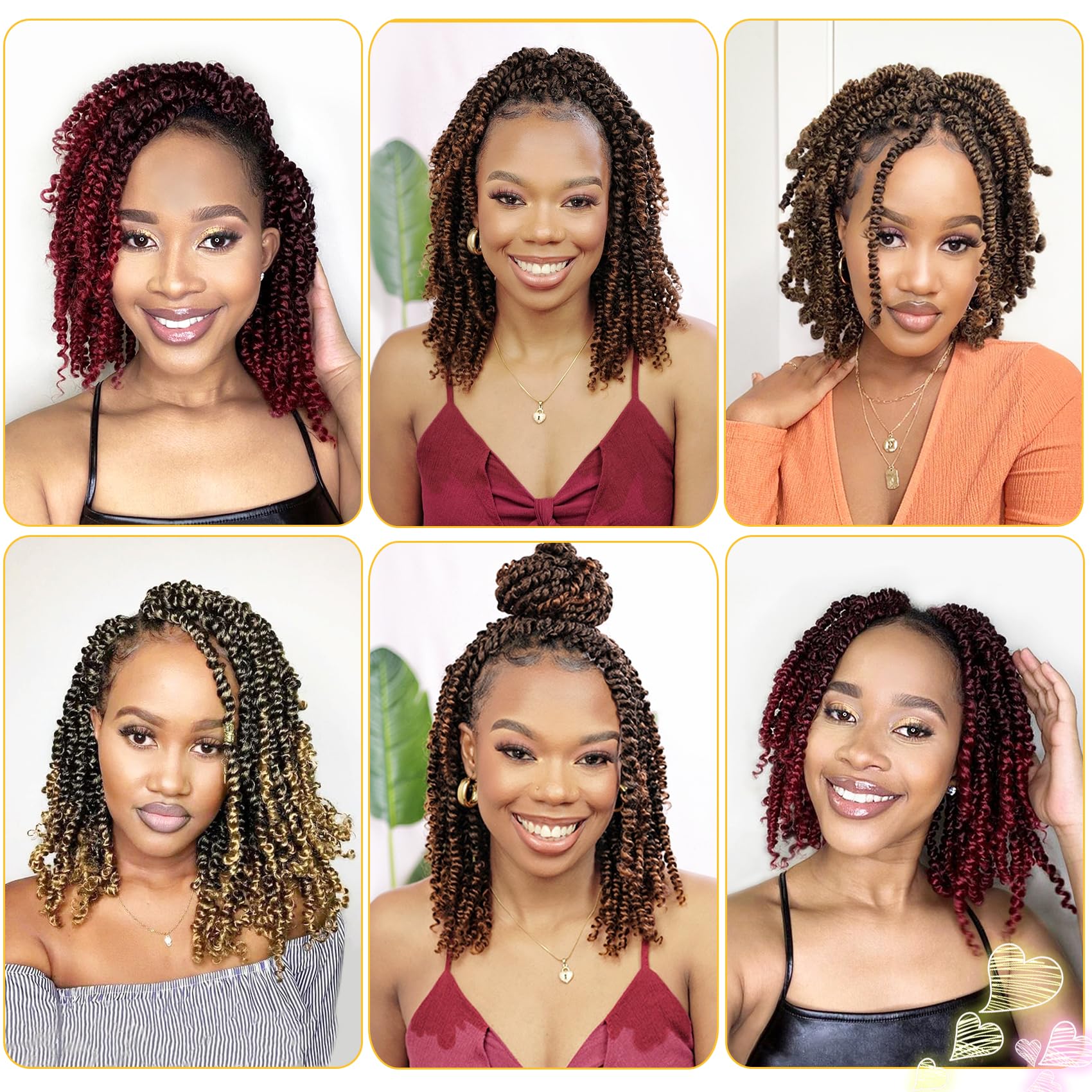 Karida Passion Twist 10 inch gray-in-box highlights included crochet needle and rings.