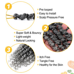 Karida Passion Twist 10 inch gray-pack-8 shows value and full-head potential.