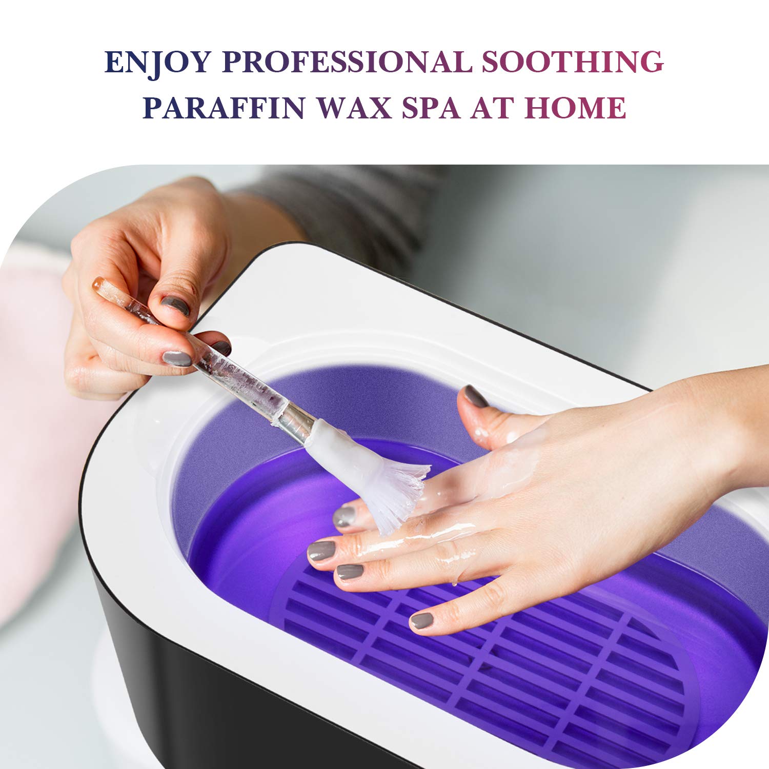 Karite paraffin bath hands session setup showing warm treatment