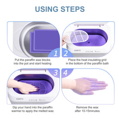 Karite paraffin wax machine precision temperature control maintains safe warmth.