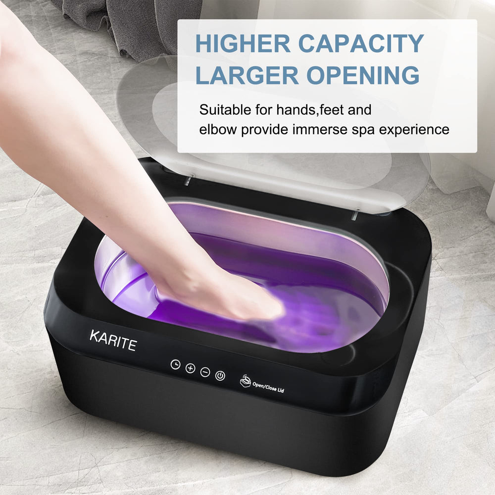 Eight-pack refills included with Karite paraffin wax warmer
