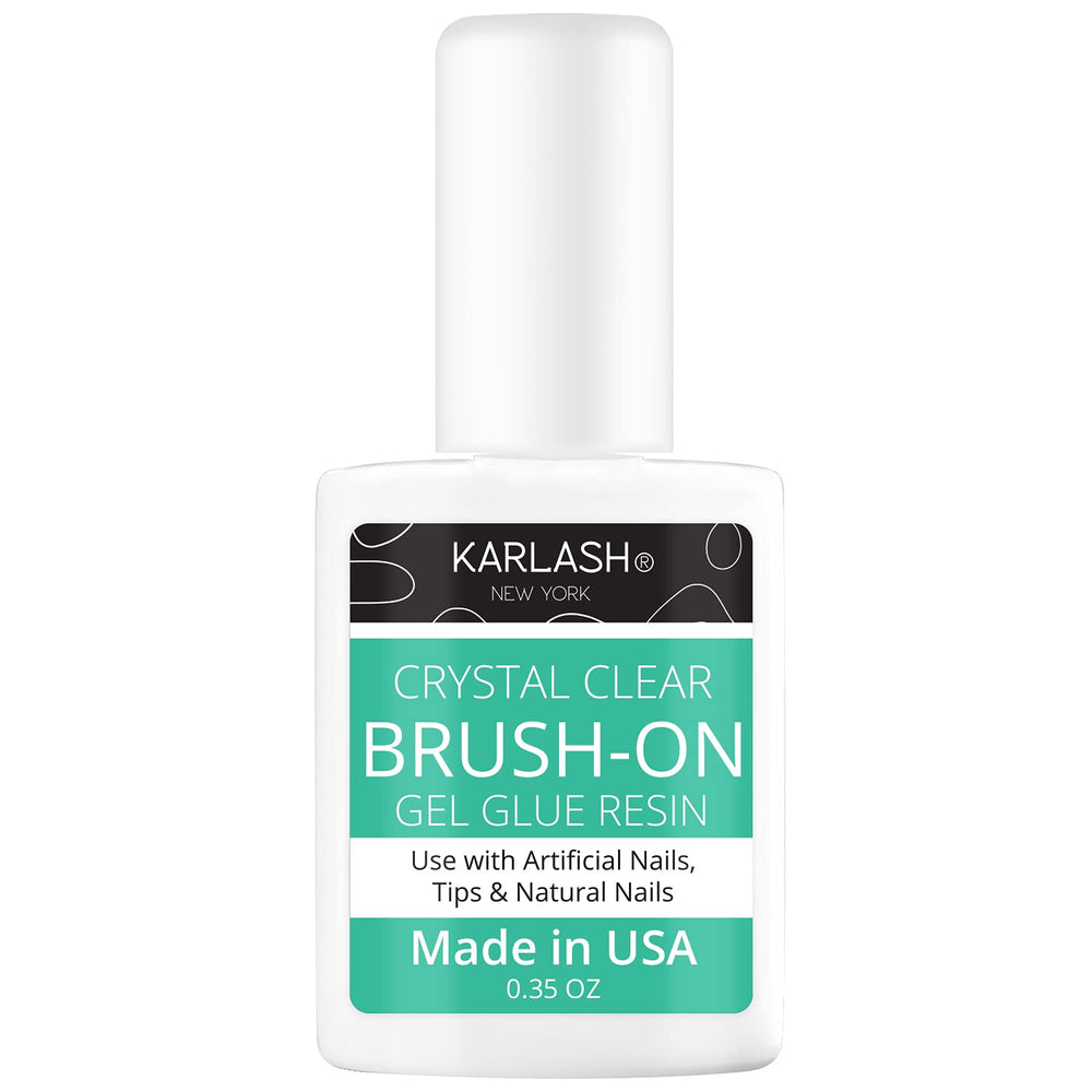Karlash Nail Repair Kit brush-on glue demonstrates clear adhesive for fast, long-lasting repairs