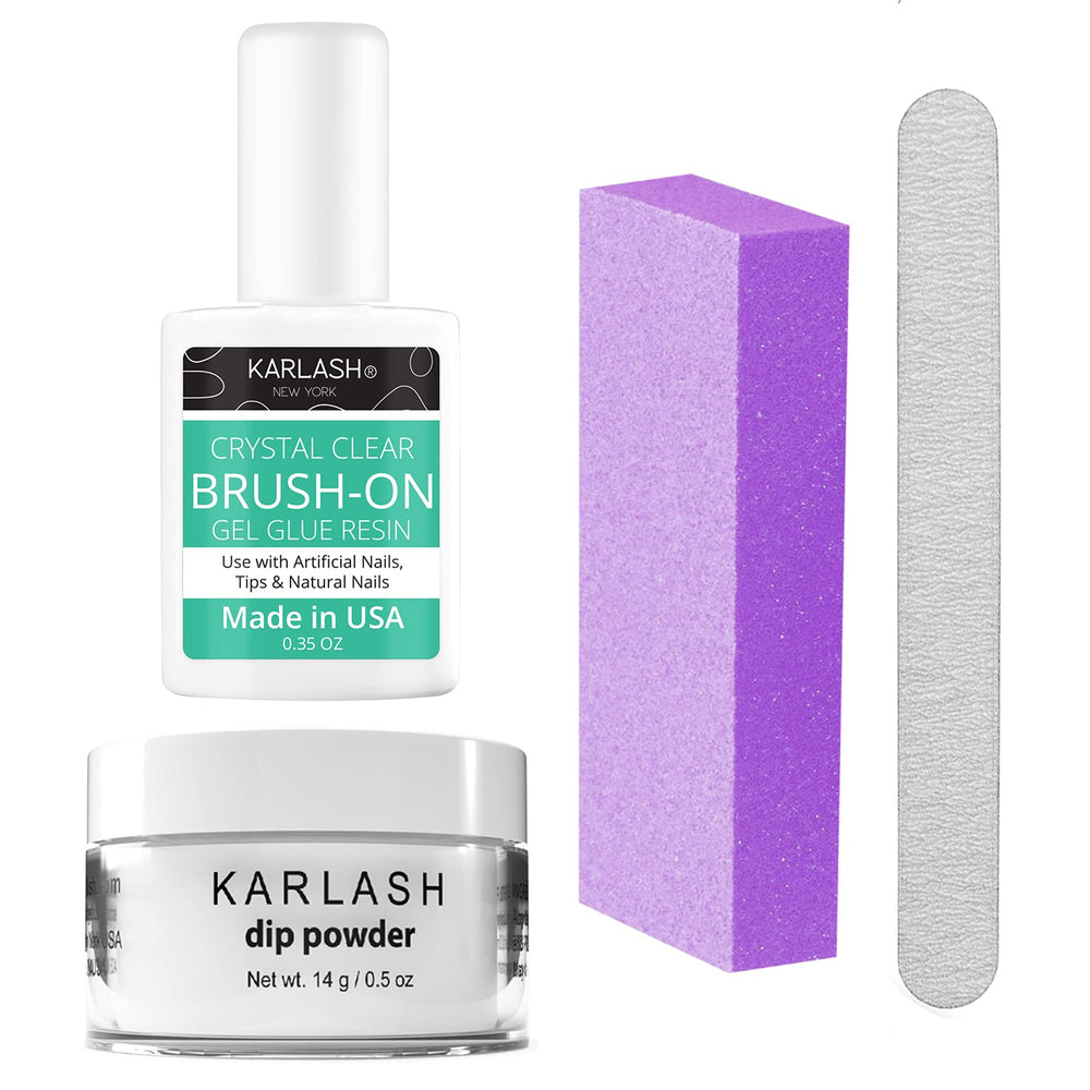 Karlash Nail Repair Kit crystal clear brush-on glue 0.5 oz for quick, durable fixes