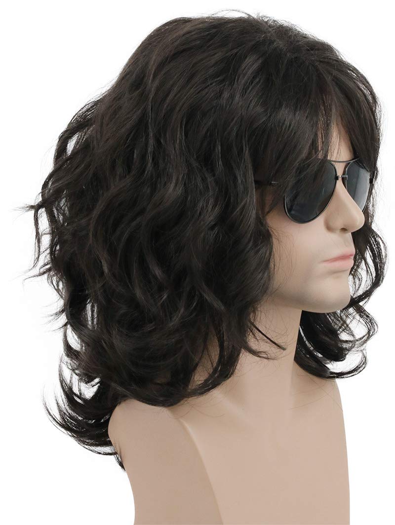 Karlery California 70s-80s rocker wig close-up curls highlight texture and realism