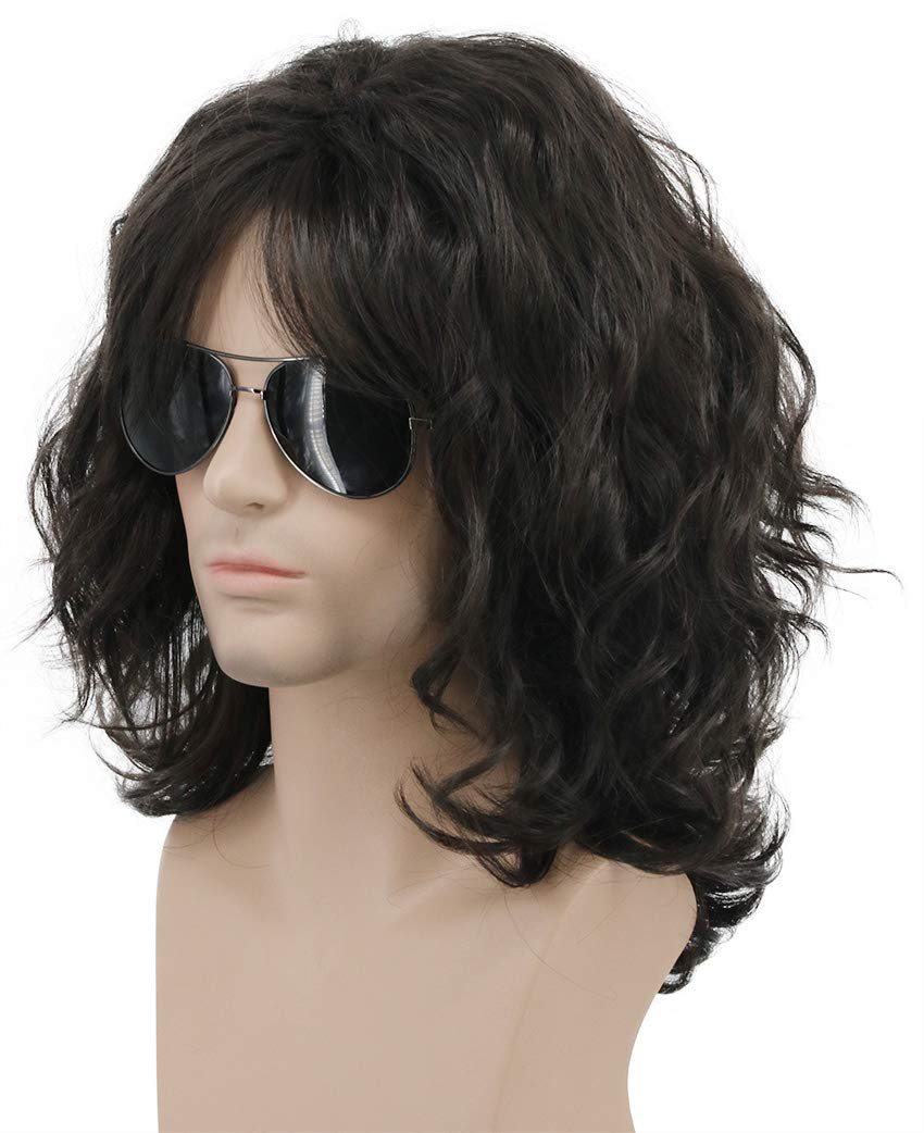 Karlery California 70s-80s rocker wig front view ideal for cosplay and parties