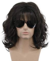 Karlery California 70s-80s rocker wig side drape for dramatic hairstyle