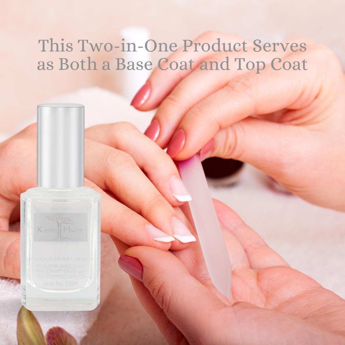 Karma Organic 2in1 base coat brush for easy even application