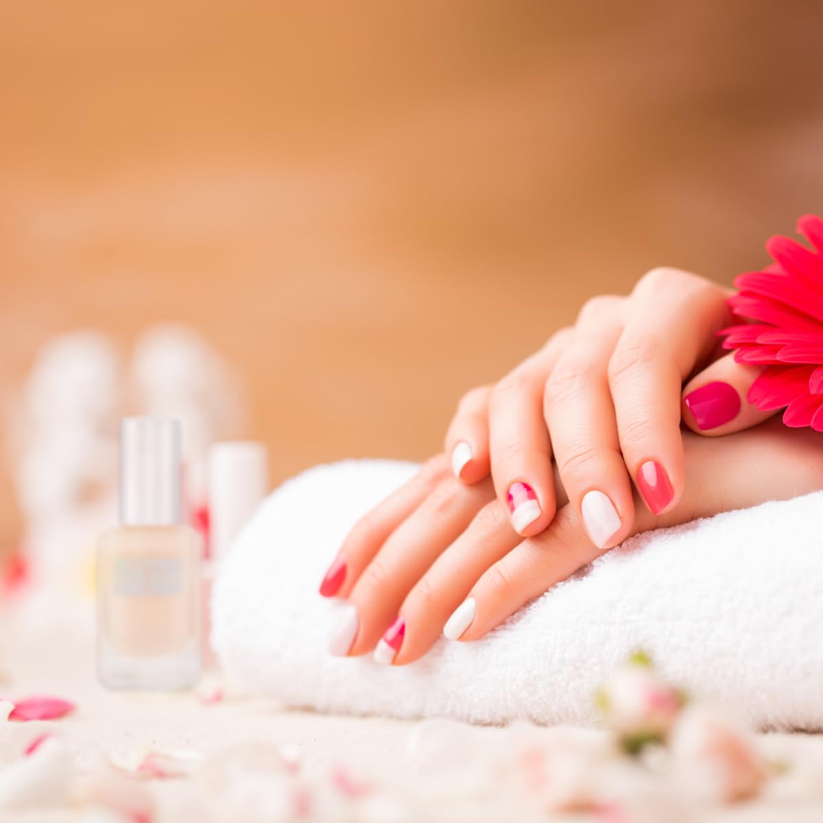 Karma Organic Deep Nutrition fast-drying formula image conveys quick nail prep.