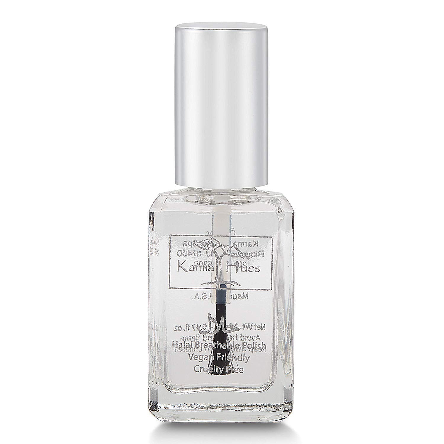 Karma Organic Halal Nail Polish bottle closeup showing glossy finish and premium branding for everyday wear