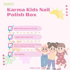 Karma Kids brush close-up shows smooth strokes and quick-dry finish