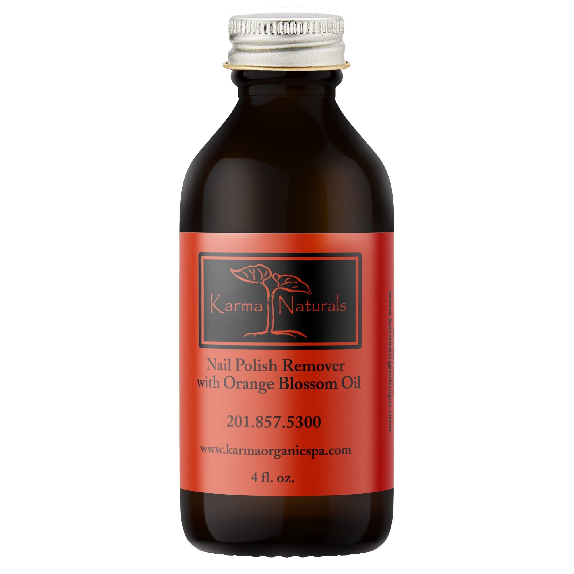 Karma Organic Nail Polish Remover bottle with acetone-free formula for gentle polish removal