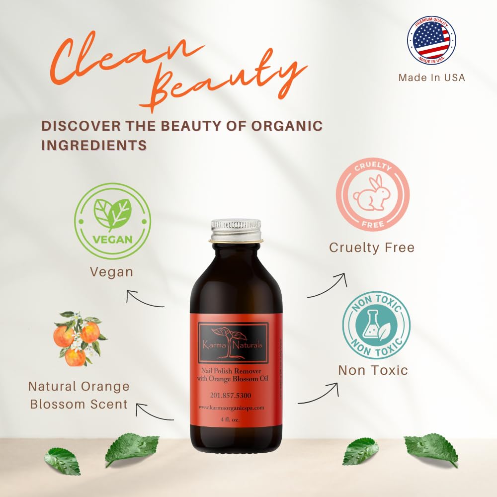 Karma Organic Nail Polish Remover cuticle care focus for smooth, hydrated nail edges