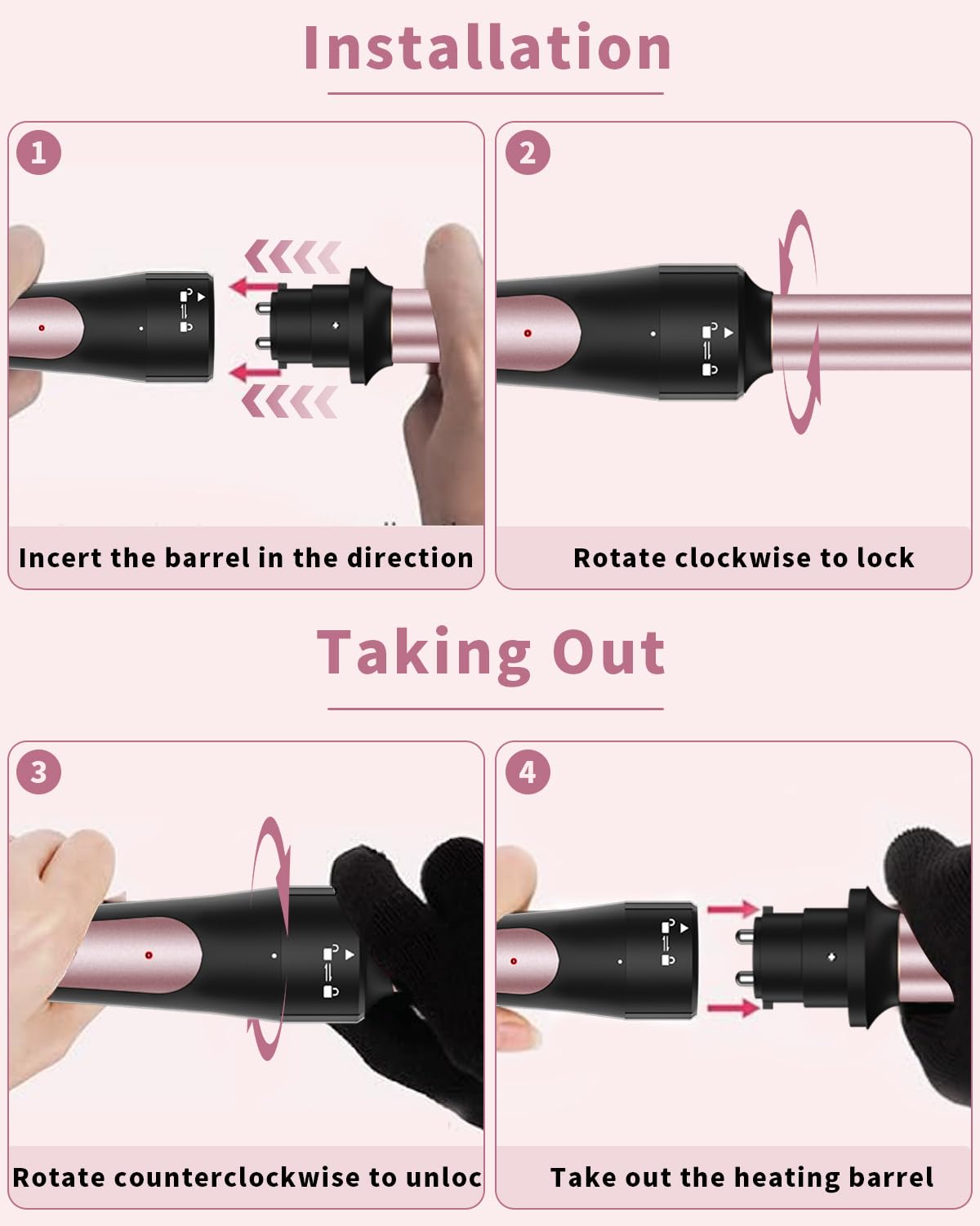 Karrong bubble barrel 1-inch closeup suggests larger vintage curls and bounce