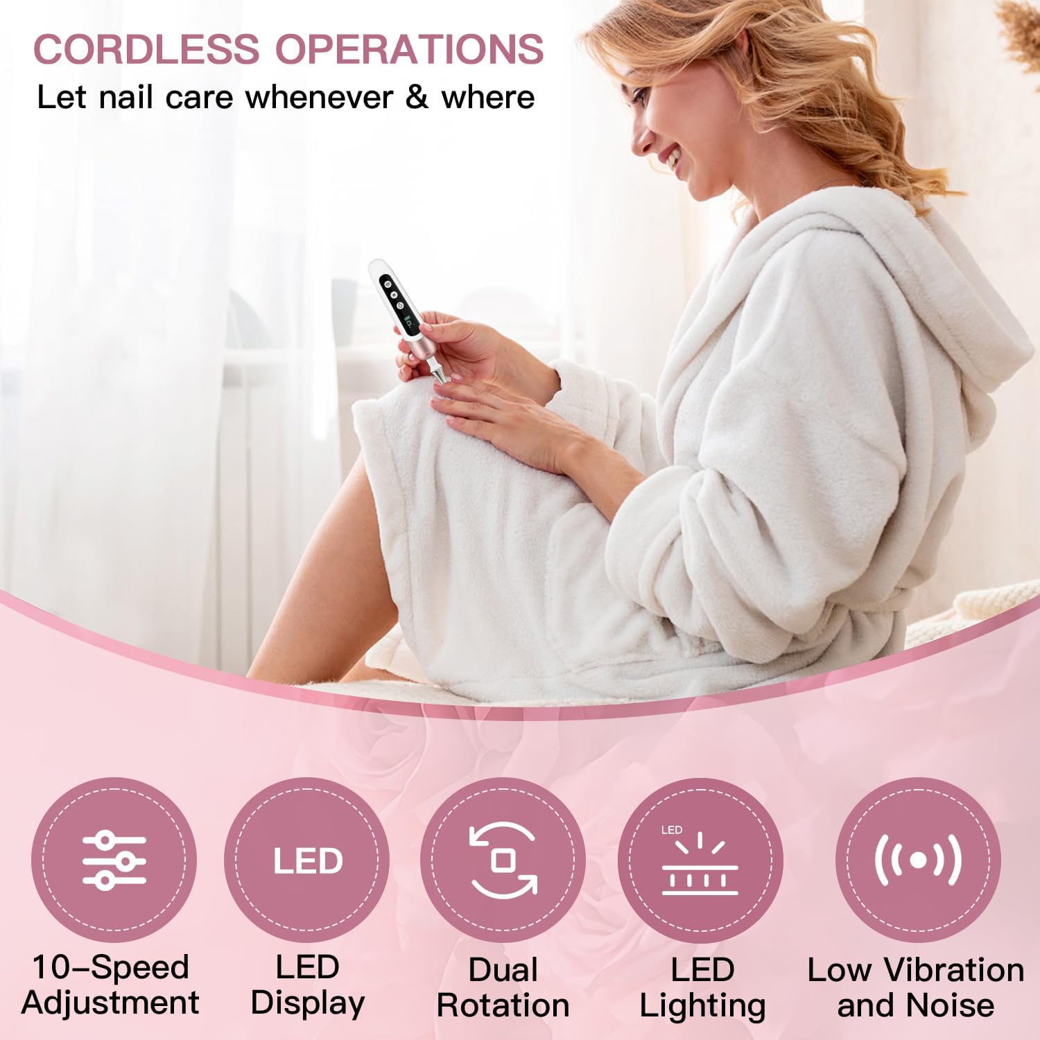 Karrong cordless operation powered by 2000mAh battery for flexible sessions