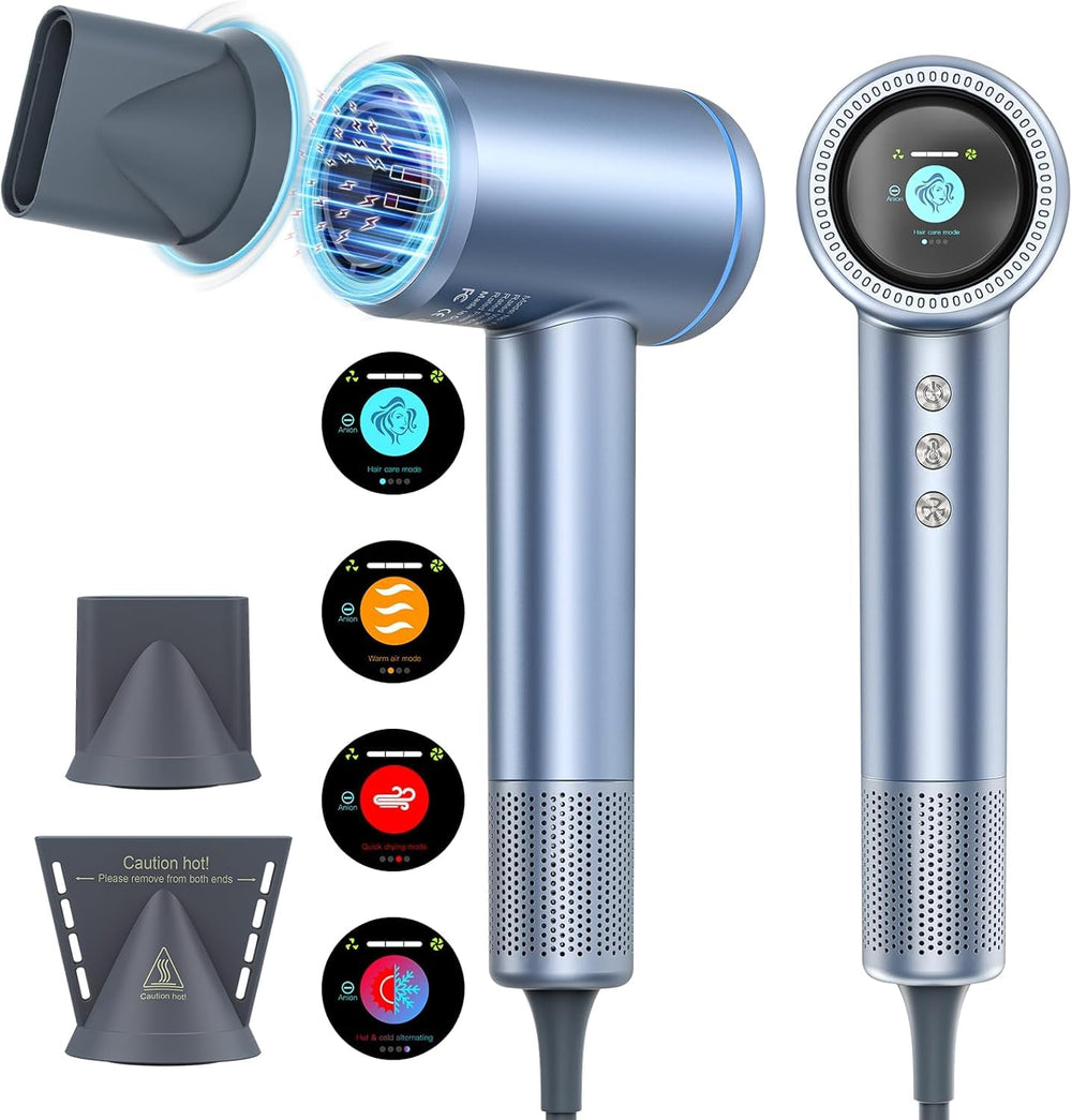 Karrong hair dryer brushless motor delivers strong airflow for rapid drying.