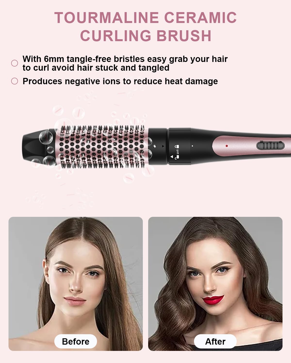 Karrong one-point-five-inch curling brush delivers loose, voluminous waves