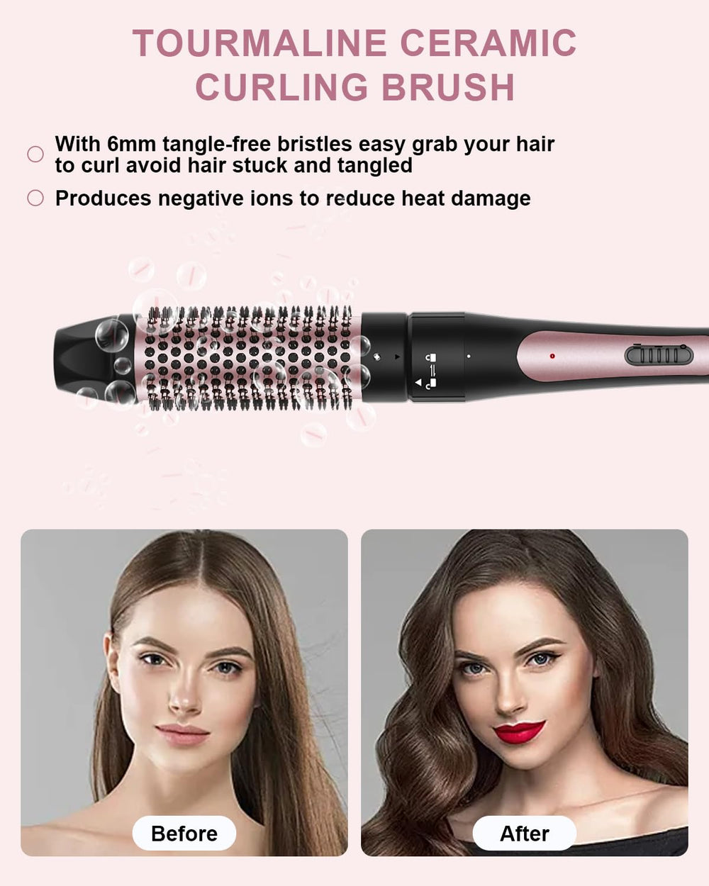 Karrong one-point-five-inch curling brush delivers loose, voluminous waves