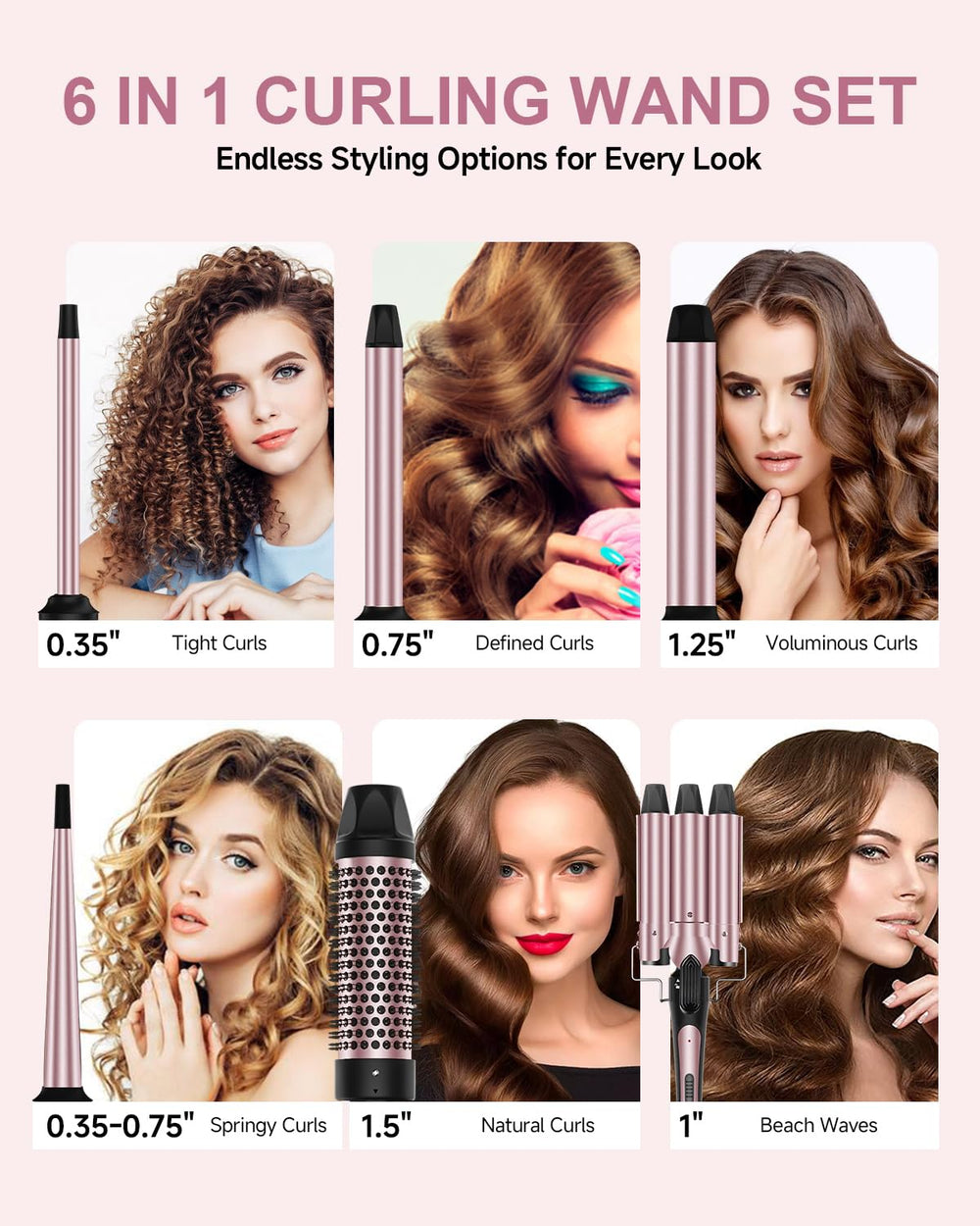 Karrong three-barrel curlers create beachy waves for effortless looks