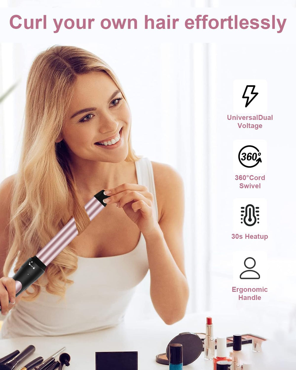 Karrong zero-point-three-five-inch air curler adds precise, tight texture