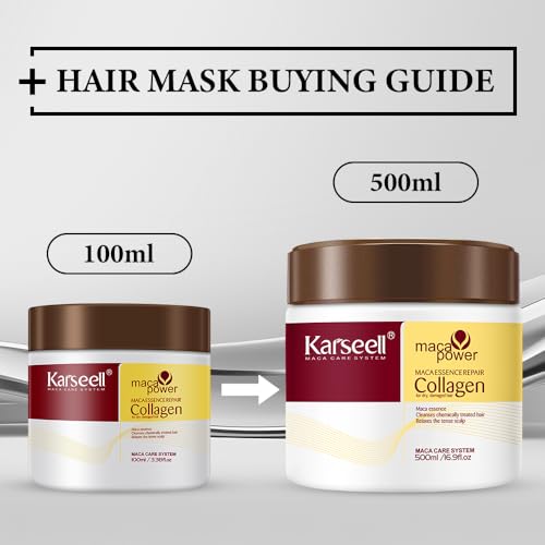 Karseell argan oil ingredients spot highlights nourishing oils for shine.