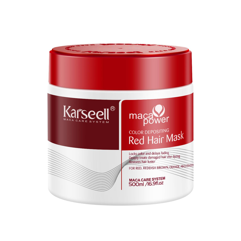 Karseell Color Depositing Conditioner bottle showing red hair color boost and moisture
