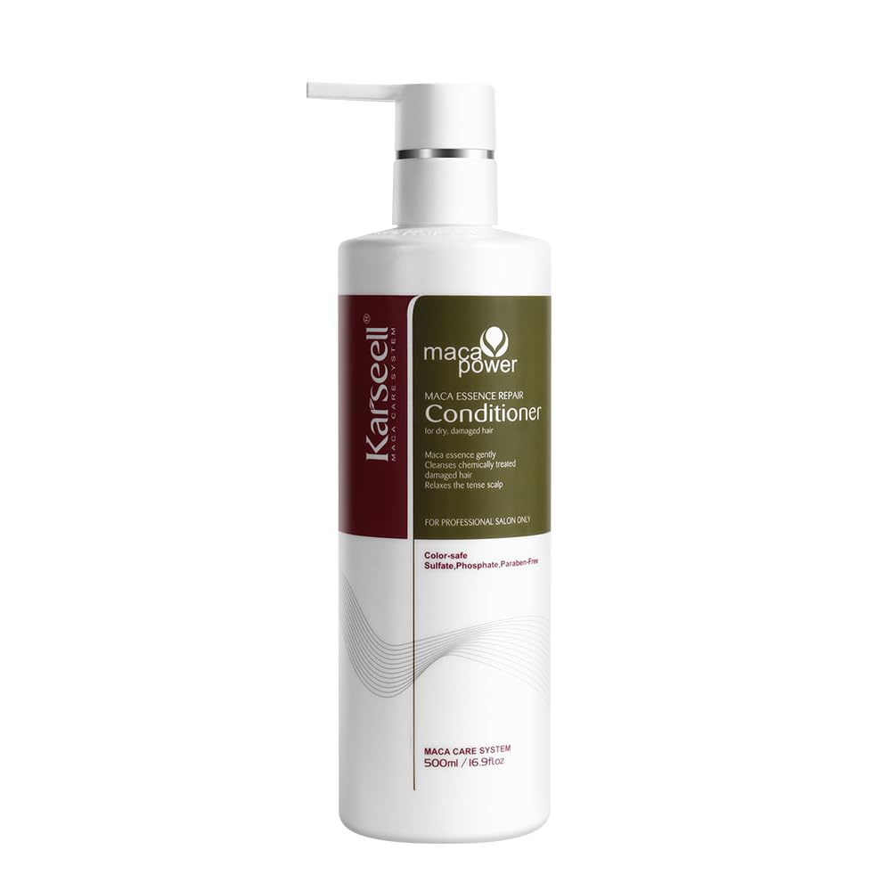 Karseell conditioner argan oil bottle; nourishes hair with vitamin E and protects against UV damage.