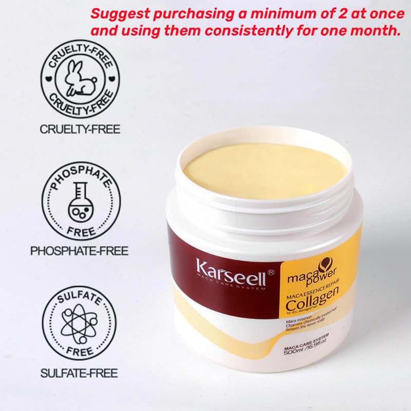 Karseell conditioning cream texture demonstrates rich, lightweight feel that won't weigh hair down